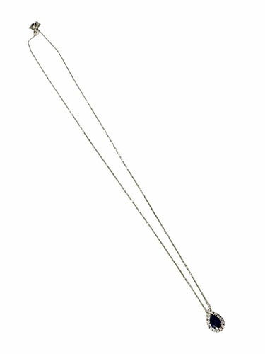 Collier Collier en or blanc avec saphir et diamants 58 Facettes 2126
