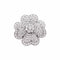 Bague 57 Trèfle - Bague en or blanc et diamants 58 Facettes 35822
