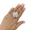 Bague 57 Trèfle - Bague en or blanc et diamants 58 Facettes 35822