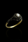 Bague 52 Bague Jugendstil - Bague en or jaune avec diamant 0,20 ct 58 Facettes