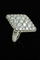 Bague 58 Bague Art déco romboïdale en or blanc 18 carats et diamants 58 Facettes