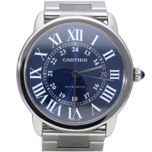 Montre Cartier Ronde Solo - Montre automatique en acier 58 Facettes MT47212