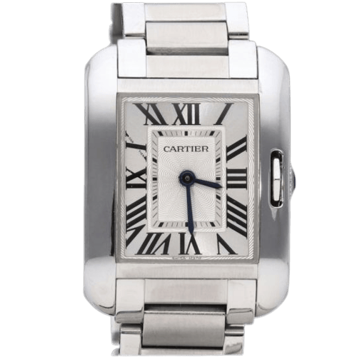Cartier Tank Anglaise - Montre PM en acier