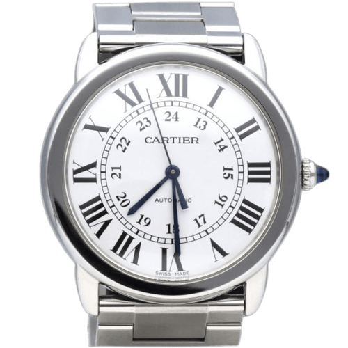 Montre Cartier Ronde Solo - Montre automatique en acier 58 Facettes MT47211