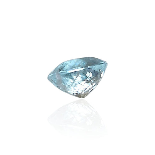 Pendentif Aigue-marine - Pierre ovale mixte du Mozambique 2,525 ct 58 Facettes #24-107-AMLB