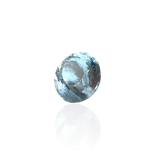 Pendentif Aigue-marine - Pierre ovale mixte du Mozambique 2,525 ct 58 Facettes #24-107-AMLB