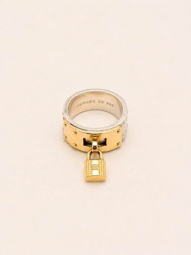 53 HERMÈS Kelly Cadenas - Bague en argent et or 18 carats 58 Facettes WC-2026-3540