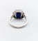53 Art déco - Bague en platine, saphir synthétique et diamants 58 Facettes A07541