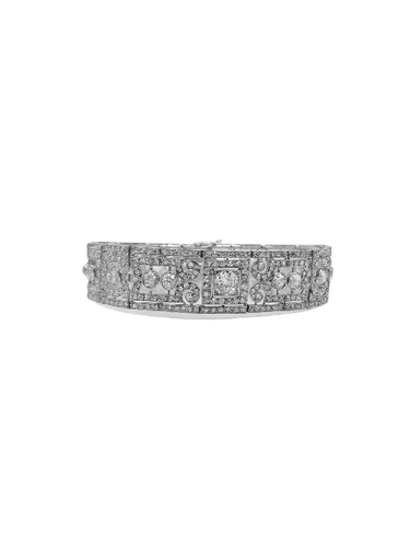 Art déco - Bracelet articulé en platine et diamants 58 Facettes SKU DO/090726