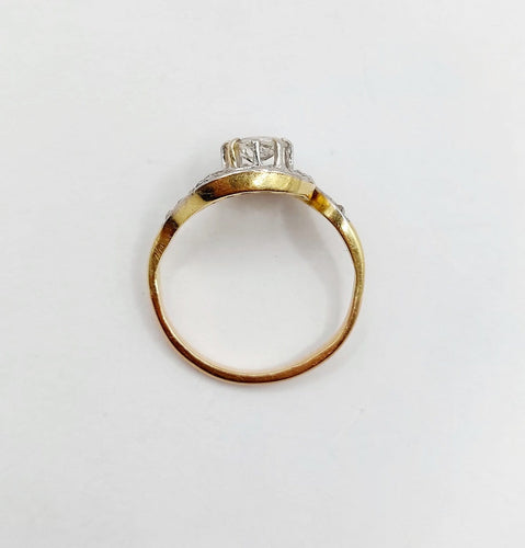 54.5 Bague tourbillon en or 18k, platine et diamants 58 Facettes A07547