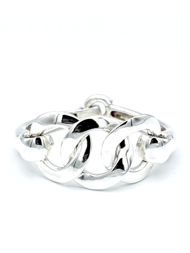 Bracelet Hermès 3 Anneaux - Bracelet vintage en argent 925 58 Facettes HERMES BRA