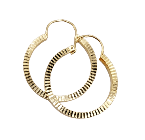 Créoles vintage en or rose 18k
