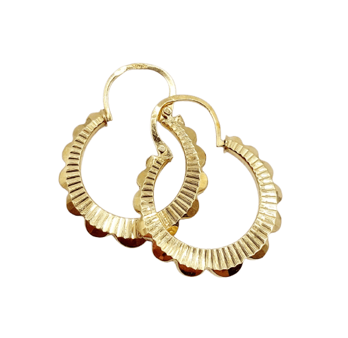 Créoles vintage - Boucles d'oreilles en or 18k