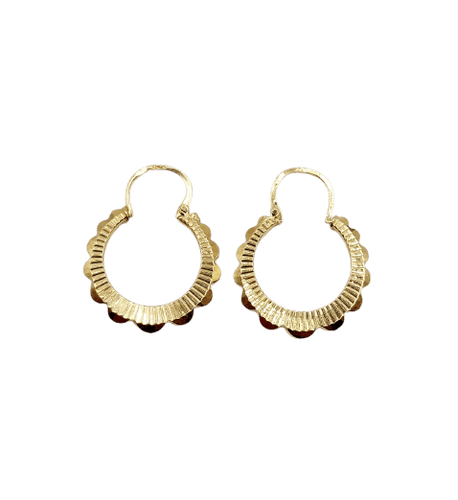 Créoles vintage - Boucles d'oreilles en or 18k