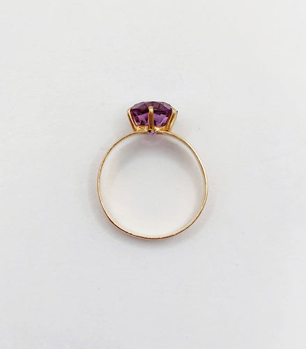 56.5 Bague cocktail vintage en or rose 18k et améthyste 58 Facettes A07560