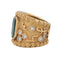 47 Bague vintage en or 18 kt avec émeraude et diamants 58 Facettes AN687 '(05290)