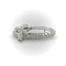 Broche Mid-Century - Broche nœud ovale en or blanc 14K et diamants 58 Facettes 11155