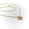 Collier Collier pendentif fleur en or jaune et blanc 18K, diamants 58 Facettes 11156