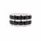 Bague 55 Chanel Ultra - Bague en or blanc, céramique noire et diamants 58 Facettes 35833