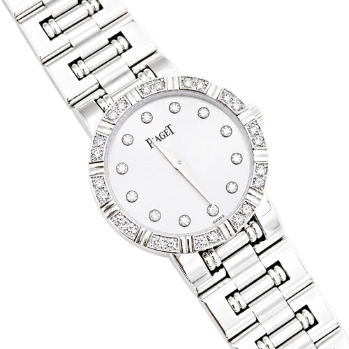 Montre Piaget Dancer - Montre en or blanc et diamants 58 Facettes 35745