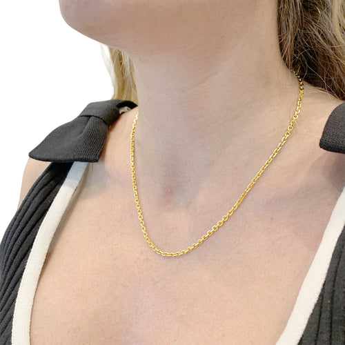 Collier Collier maille forçat en or jaune 58 Facettes 35836