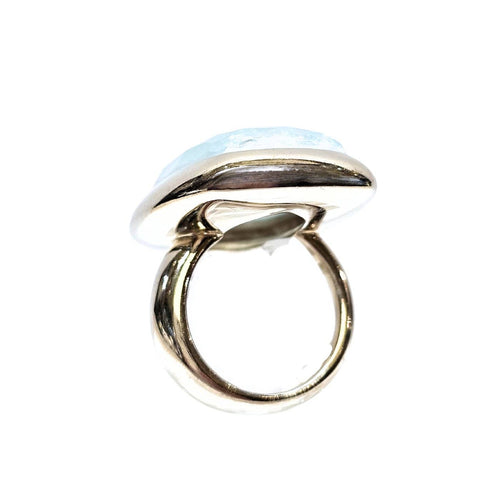 50 Pomellato - Bague en or blanc et aigue-marine 58 Facettes CA-POM-RI-AM-WG