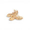 Broche pendentif papillon en or jaune 18K, diamants, calcédoine et corail 58 Facettes E-41