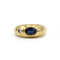 Bague 54 Bague jonc en or jaune 750 avec diamant et saphir 58 Facettes 260039SP