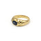 Bague 54 Bague jonc en or jaune 750 avec diamant et saphir 58 Facettes 260039SP
