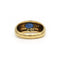 Bague 54 Bague jonc en or jaune 750 avec diamant et saphir 58 Facettes 260039SP