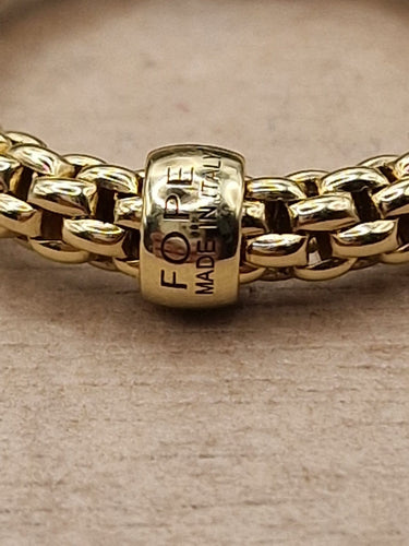 54 FOPE Flex'it - Bague en or jaune 18 ct et diamants 58 Facettes CV-083