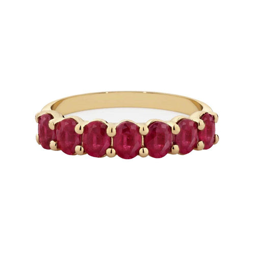 53 AITCHES - Bague sept rubis en or 18K 58 Facettes GBR1342RD