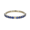 Bague en or blanc 14 ct avec saphirs naturels et diamant