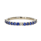 Bague en or blanc avec saphirs naturels et diamant