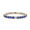 Bague en or blanc 14 ct avec saphirs naturels et diamant