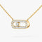 Collier Messika Move Uno Pavé - Collier en or jaune et diamants 58 Facettes Msk