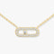 Collier Messika Move Uno Pavé - Collier en or jaune et diamants 58 Facettes Msk