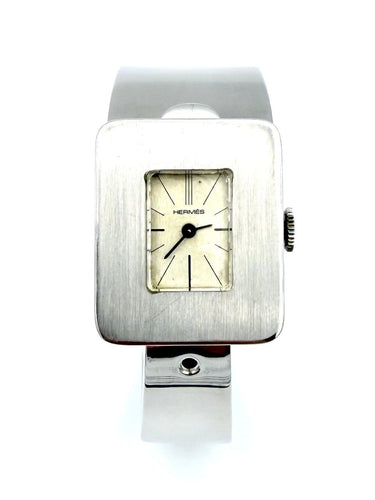 Montre Hermès - Montre vintage en argent à mouvement mécanique 58 Facettes HERMES MON