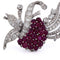 Broche Broche vintage - Broche en or blanc avec rubis et diamants 58 Facettes SP 82 '(00549)