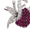 Broche Broche vintage - Broche en or blanc avec rubis et diamants 58 Facettes SP 82 '(00549)