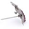 Broche Broche vintage - Broche en or blanc avec rubis et diamants 58 Facettes SP 82 '(00549)