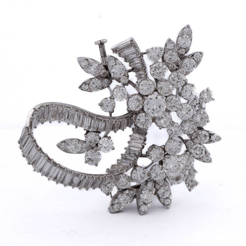 Broche Broche vintage en platine et diamants 58 Facettes SP83 '(00769)