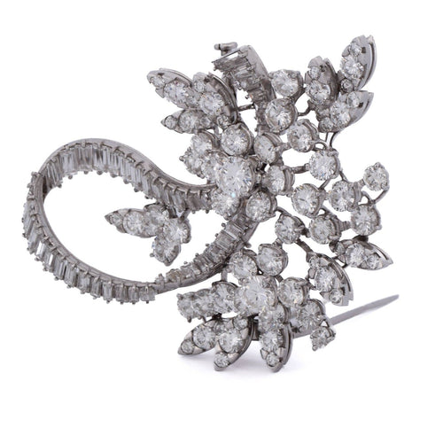 Broche Broche vintage en platine et diamants 58 Facettes SP83 '(00769)