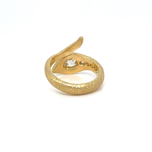 Bague 51 Bague serpent antique - diamant en or 18K 58 Facettes