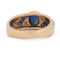 51 Bague vintage en or jaune 18 kt, saphirs et diamants 58 Facettes AN702 (0749)