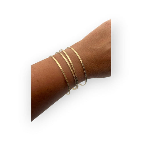 Jonc - Bracelet ciselé en or jaune 750 58 Facettes 149068643
