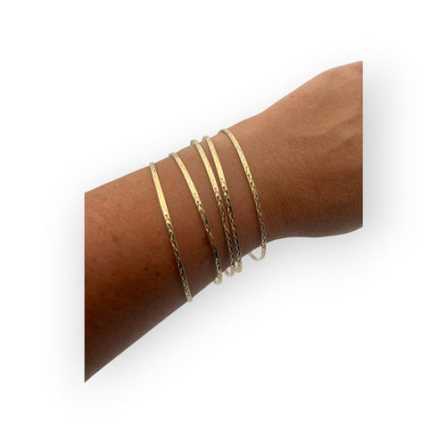 Jonc - Bracelet ciselé en or jaune 750 58 Facettes 149068643