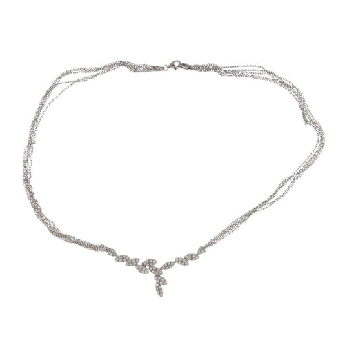 Collier ras-de-cou en or blanc et diamants 0,66 ct 58 Facettes G3990