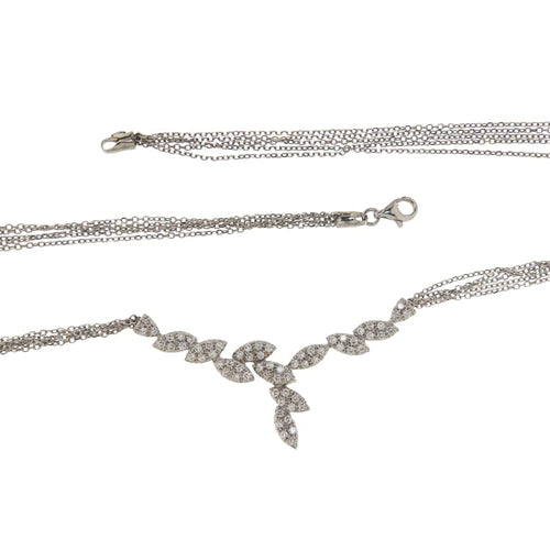 Collier ras-de-cou en or blanc et diamants 0,66 ct 58 Facettes G3990
