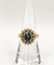 Bague 53.5 Bague pompadour en or jaune avec saphir et diamants 58 Facettes 241